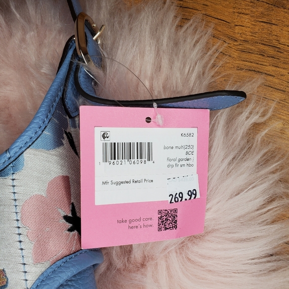 Penny Floral Jacquard Small Hobo Bag NWT Kate spade crossbody floral garden - Picture 9 of 12